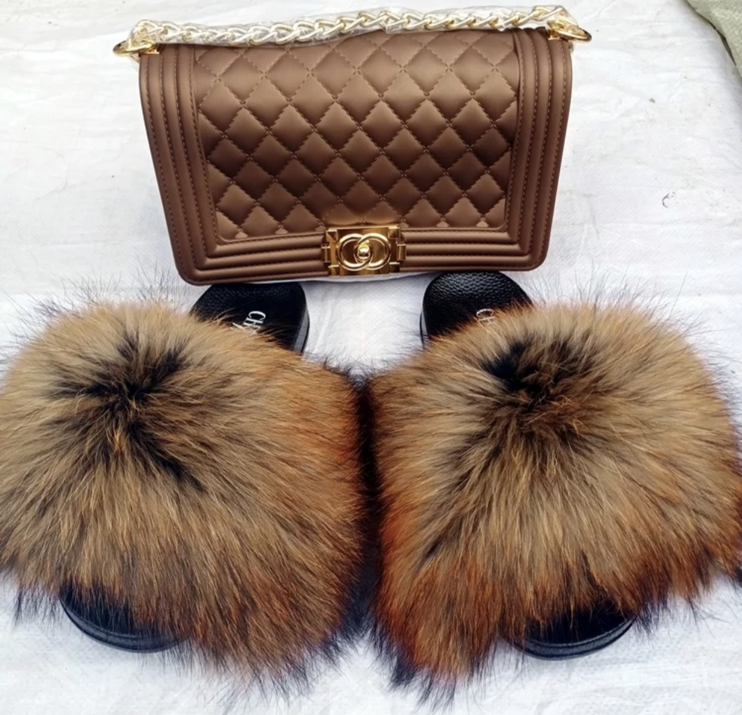 Brown Fur Slides