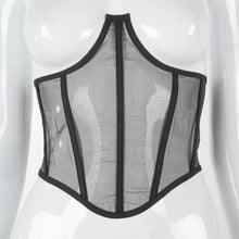 Load image into Gallery viewer, Transparent Corset (pink, nude, black)
